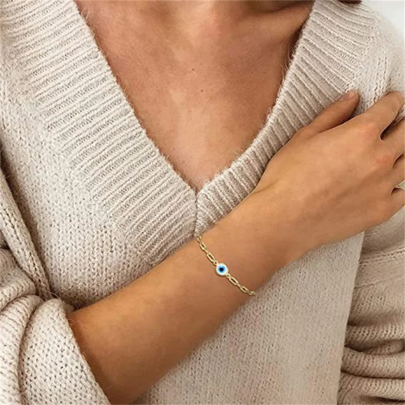 Bracciale occhio turco blu per uomo e donna gioiello portafortuna_voghion.com