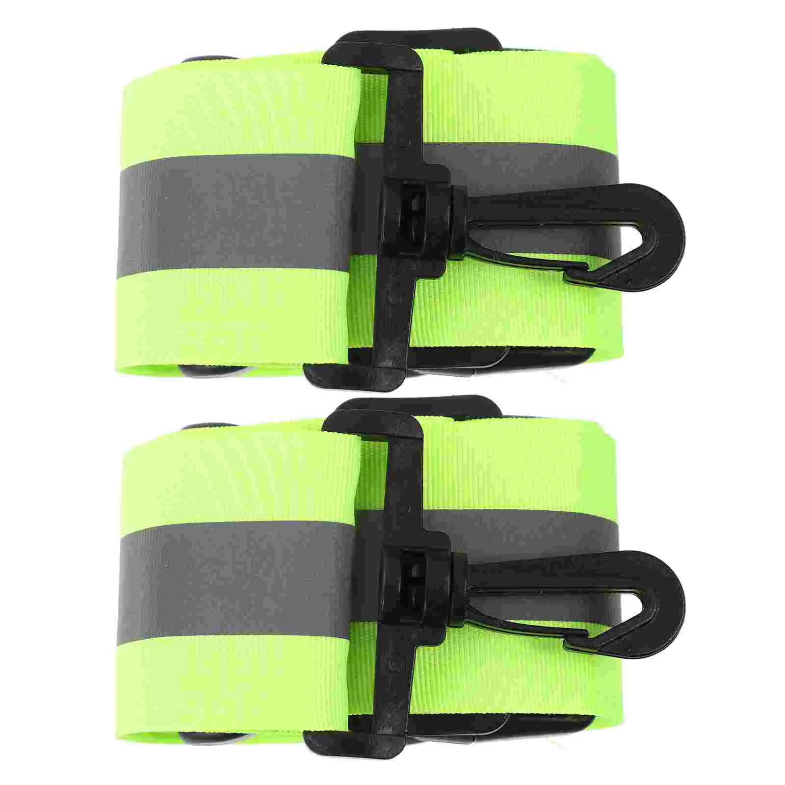 

2 Pcs Reflective Suspender Belt Armband Wristband Cycling Night Running Sports Tape for Walking at Polyester Safety Suit Straps