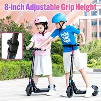 EVERCROSS Electric Scooter Kids, Foldable Scooter for Kids Ages 6-12, 9.3 MPH & 5 Miles, LED Display, Colorful LED Lights, UL 3