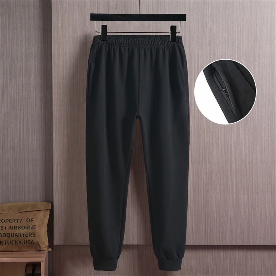 남성용 운동복 조거 운동복 용수철, 가을 세트, 스웻팬츠 맨투맨 패션, 캐주얼 솔리드 세트, 플러스 사이즈 10XL