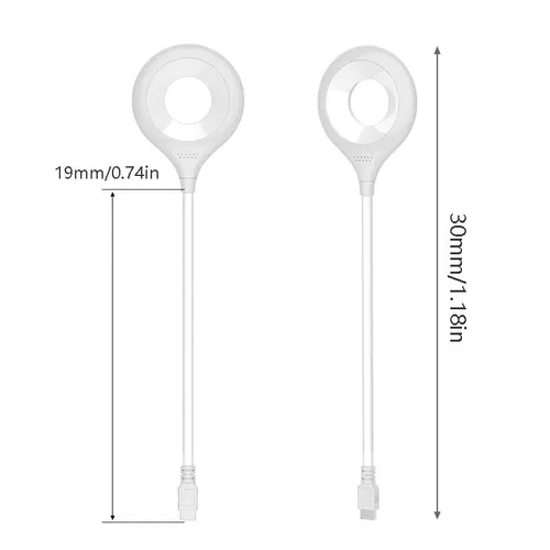 휴대용 USB Flexo LED 책상 램프, DC5V LED 공부 독서 조명, 컴퓨터 PC 노트북 링 아이 케어 LED 라이트 테이블 램프 3