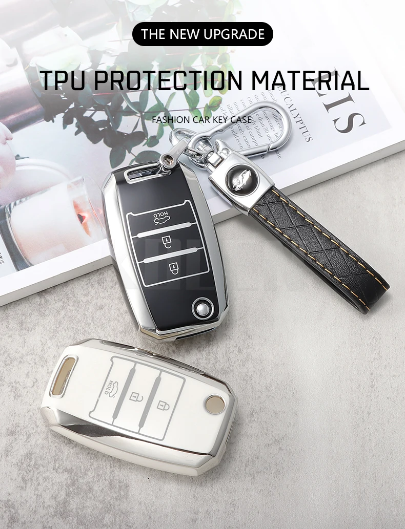 TPU Car Flip Key Case Cover Shell Fob per KIA RIO 3 K2 Ceed Cerato K3 K5 Sorento Sportage Soul K4 Picanto Optima Forte Stinger - Sf733ad6fe4fe4f0db899d8c9048cb8759
