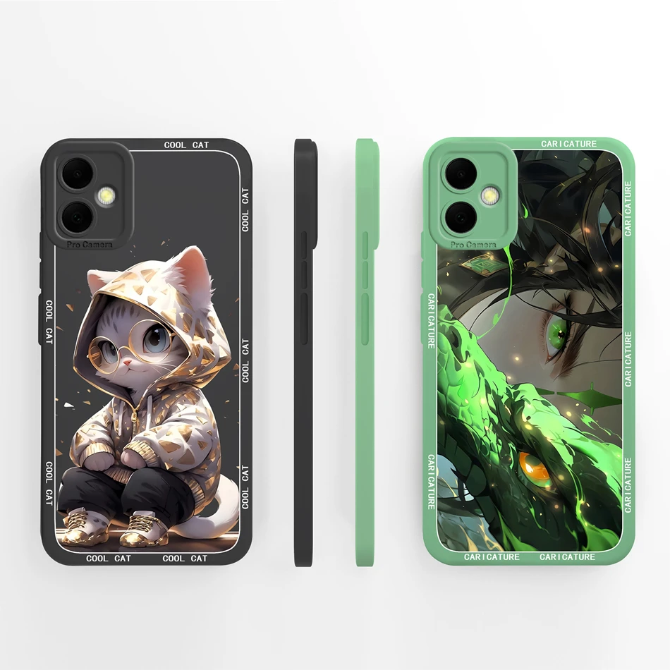 Abstract Design Soft Silicone Bumper Case with Camera Protection