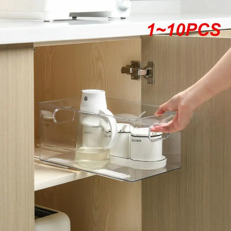 

1~10PCS Set HIPS Basket Pull Rail Storage Rack Pullout Track Accessories For Kitchen Bedroom Office Slide Rail Furniture