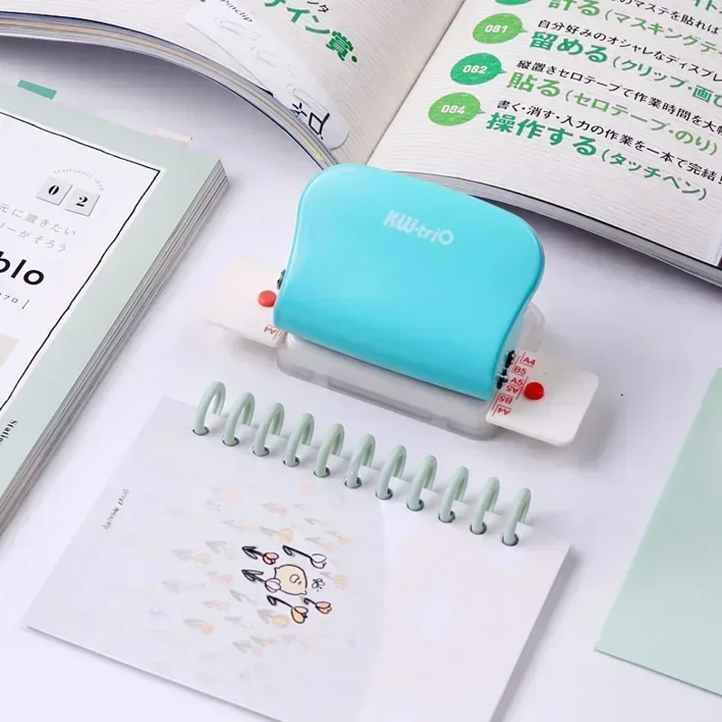 Paper Punch 6-Hole Paper Punch Handheld Metal Hole Puncher Capacity 6mm for A4 A5 B5 for Notebook Scrapbook Diary Binding