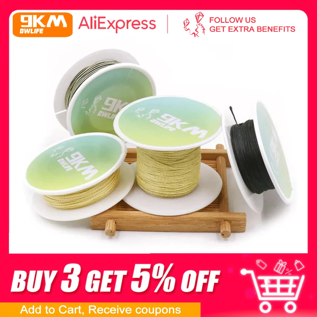 40lbs200lbs Braided Kevlar Line High Strength Abrasion Resistance