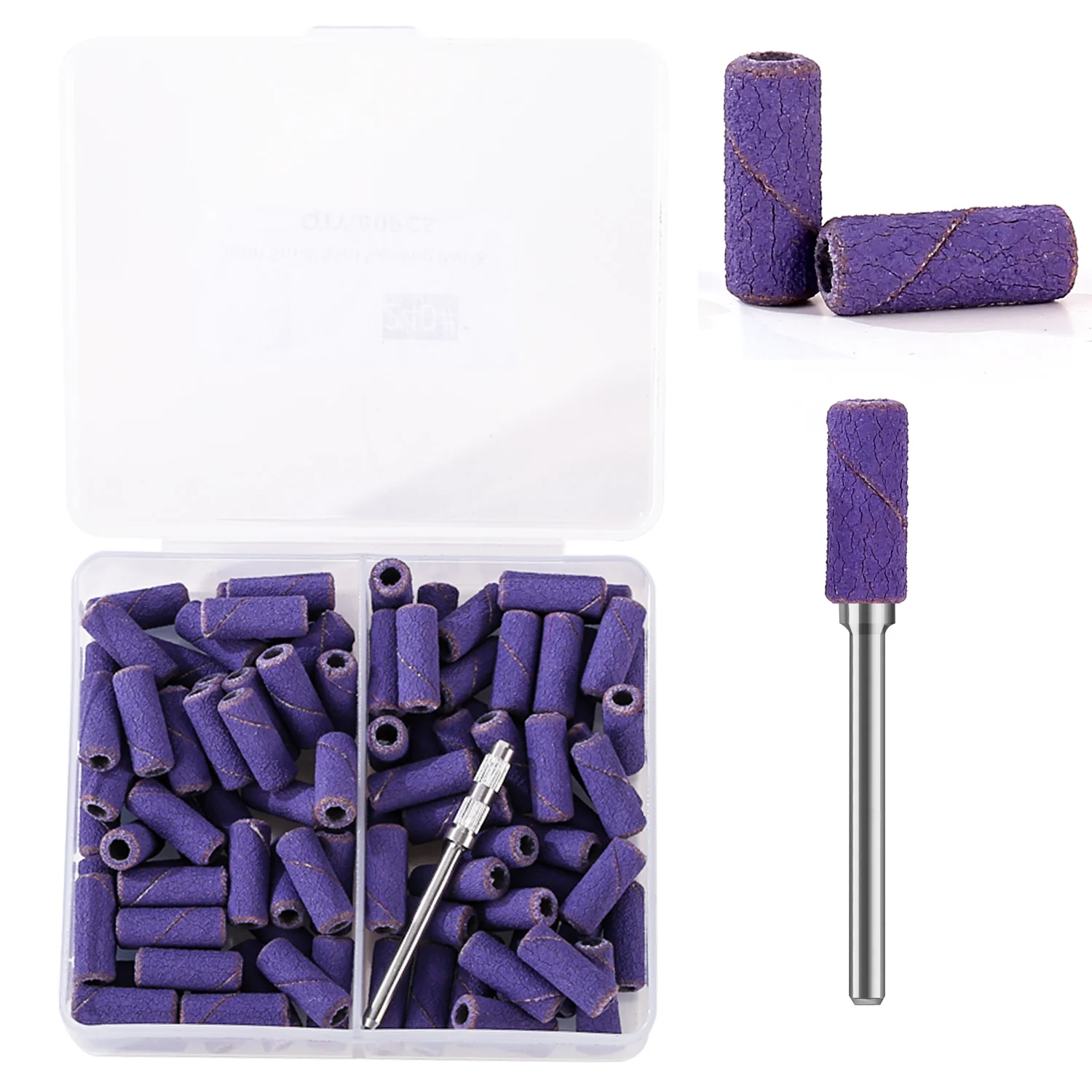 80-Piece Mini Zebra Nail Sanding Bands Set