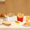 Popular Plastic French Fry Box reusable Removable French Fries Holder Food-Grade Storage Containers Square Snack Holder Camping 3