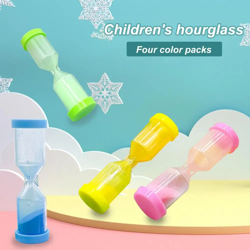 Smooth Kids Sand Hourglass Colorful Decorative Plastic Multi-use Cartoon Small Sand Hourglass Kids Toy