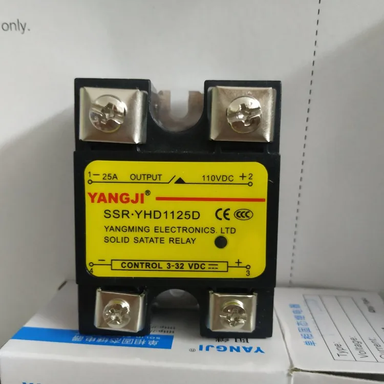 

Yang relay YANGJI single-phase DC solid state relay YHD1125D (25A/110VDC)