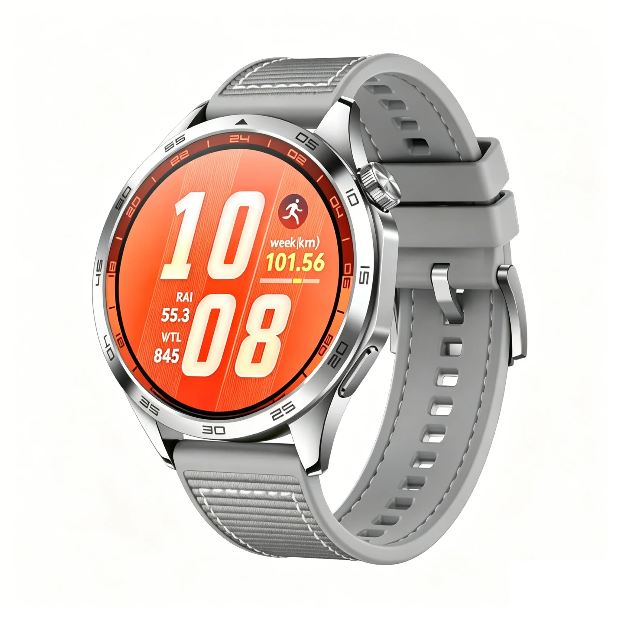 Universal 22mm Nylon+Silicone Sports Watch Strap Bracelet