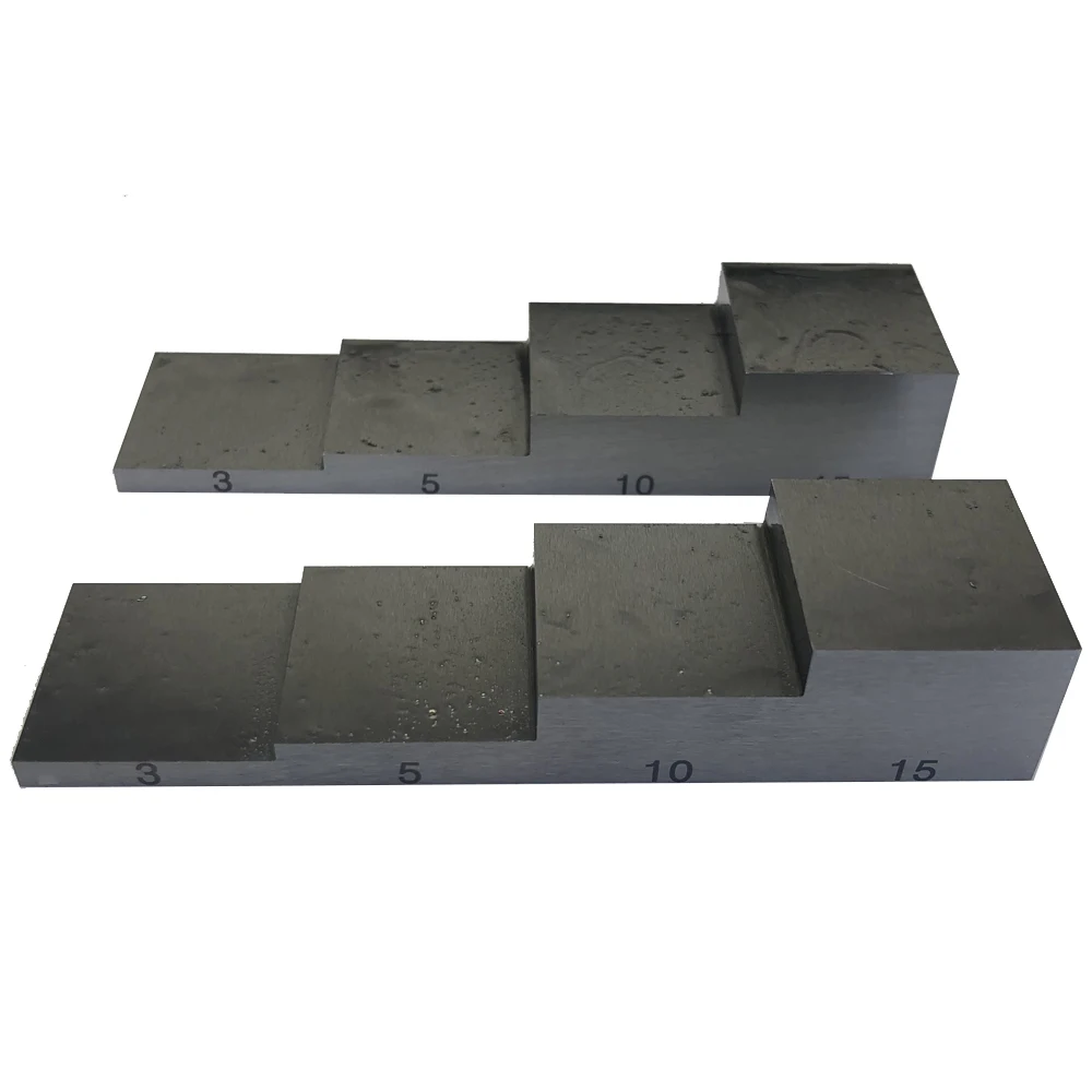 Calibration Block 4 step 2.5- 5- 10- 20mm Steel Ultrasonic Thickness Gauge Linear Calibration Block Carbon