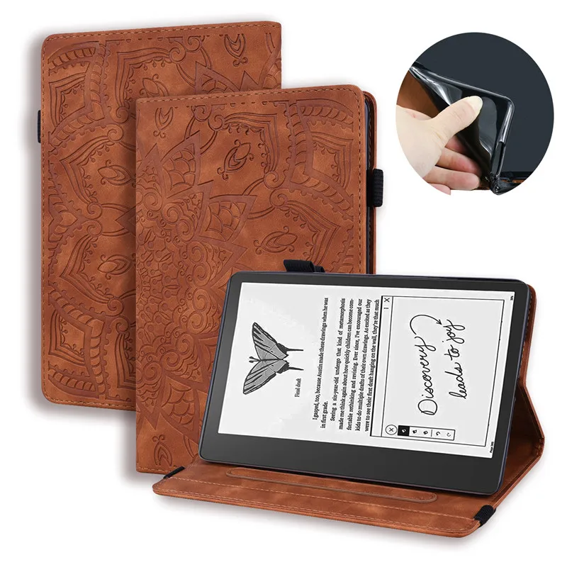 Tablet Etui Per Kindle Scribe Cover 10 2 Pollici Emboss Pu Leather Tpu Supporto Interno Portafoglio Cover Per Funda Kindle Scribe Case 2022