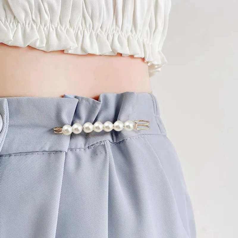 5 개/몫 7.5cm 모조 진주 페르시 브로치 안전 핀 DIY 공예 의류 바지 액세서리에 대한 허리 핀 장식을 강화