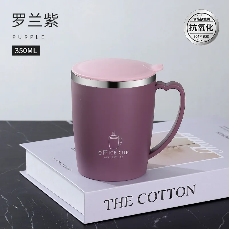 304 Stainless Steel Mugs For Men And Women Office Coffee Cups With Lids  Simple Household Couple Tea Cups Mugs Coffee Cups Mug - Mugs - AliExpress
