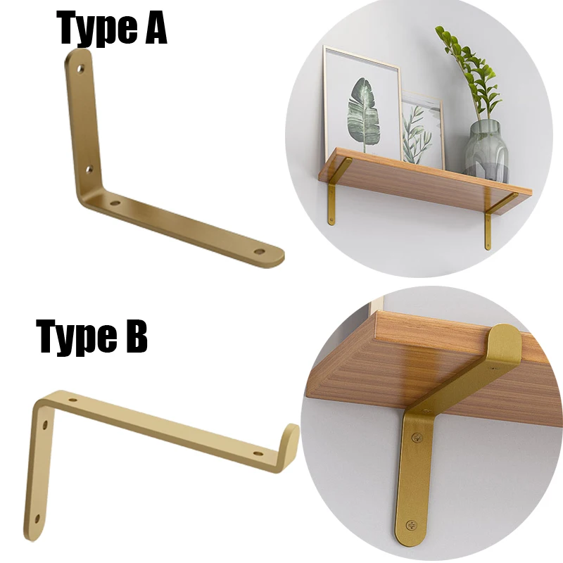 ชั้นวางของติดผนัง2ชิ้น/ล็อตตัวยึดศิลปะเหล็กติดผนังทรงสามเหลี่ยมรูปตัวแอลที่แขวนผนังผนังพาร์ทิชันรับน้ำหนัก 1