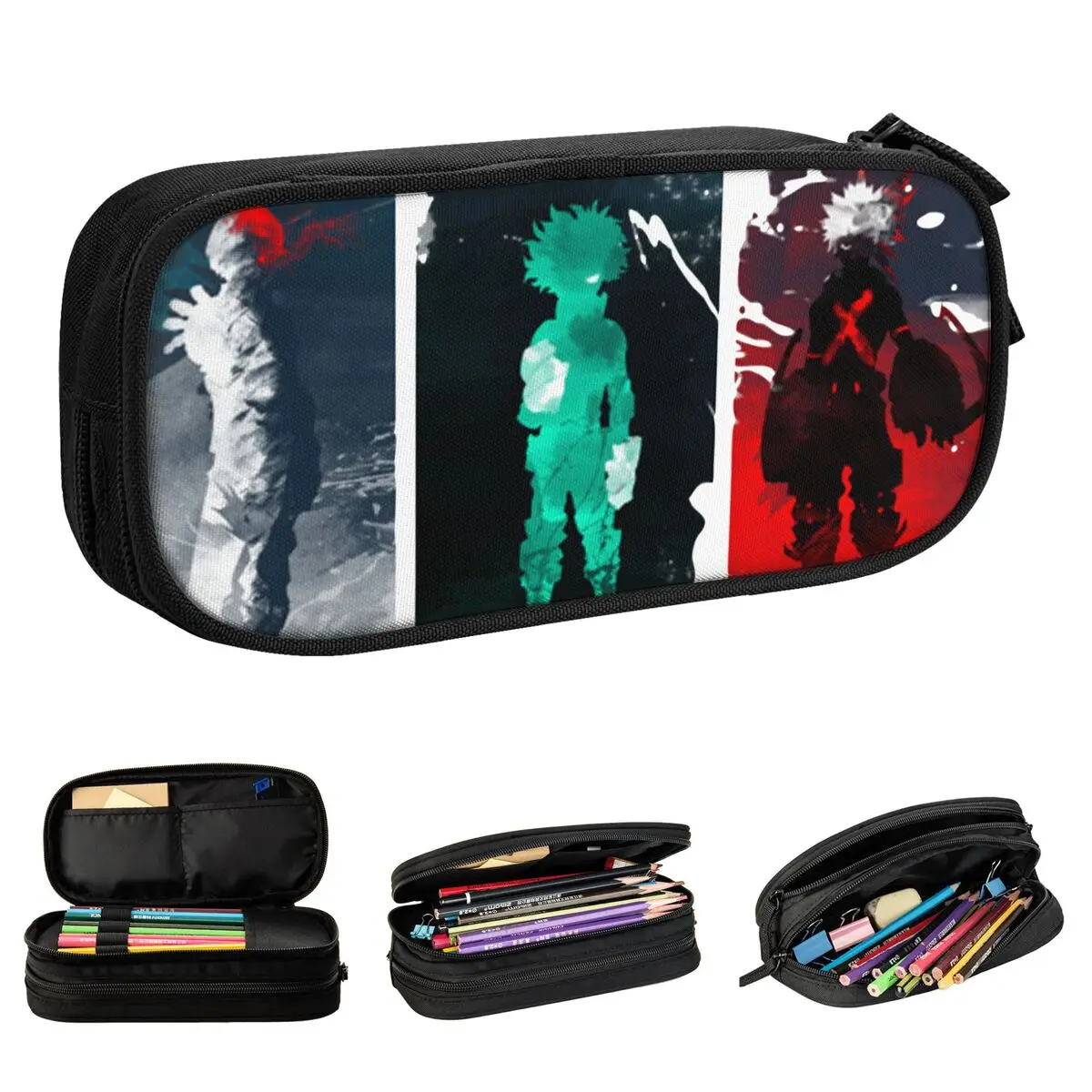 

One For All My Hero Academia What's Your Power Pencil Cases Creative Pen Holder Pencil Bags Girl Boy Large Storage Pencilcases