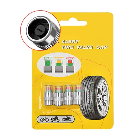 Tire Pressure Automobile Wireless Valve Nozzle Sensor Indicator Warning Diagnostic Monitoring Tool Gauge 4x .