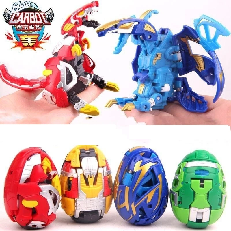 

Экшн-фигурки Hello Anime Carbot, Автоматическая трансформация яйца, робот-динозавр, тираннозавр, птеродактил, детская игрушка для мальчиков