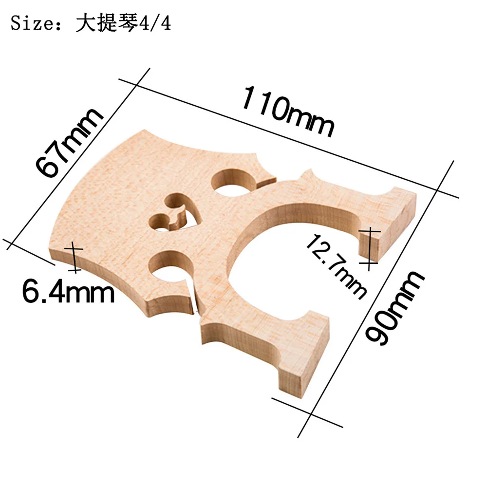 Cello Bridge Various Sizes Cello Bridge Fitting For 4/4 3/4 1/2 1/4 1/8 Wooden Material Parts Professional Musical Accessories