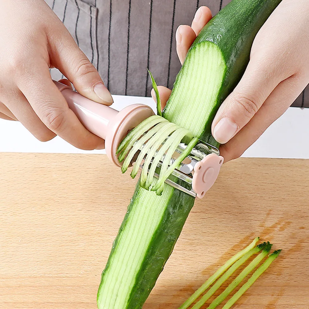 

3-in-1 Multifunctional Peeling Knife with Lid, Fruit Potato Peeling Knife Ginger Garlic Grinder, Melon Peel Grater Kitchen Tool