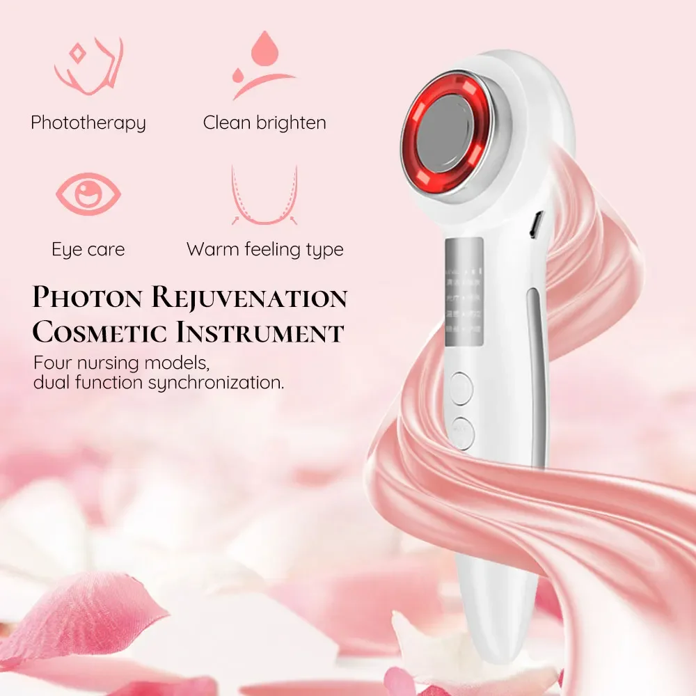 Skin Care Device Facial Beauty LED Photon Rejuvenation Therapy Cleansing Tool Machine Face Eye Skin Lifting Tighten Vibration Massage Device