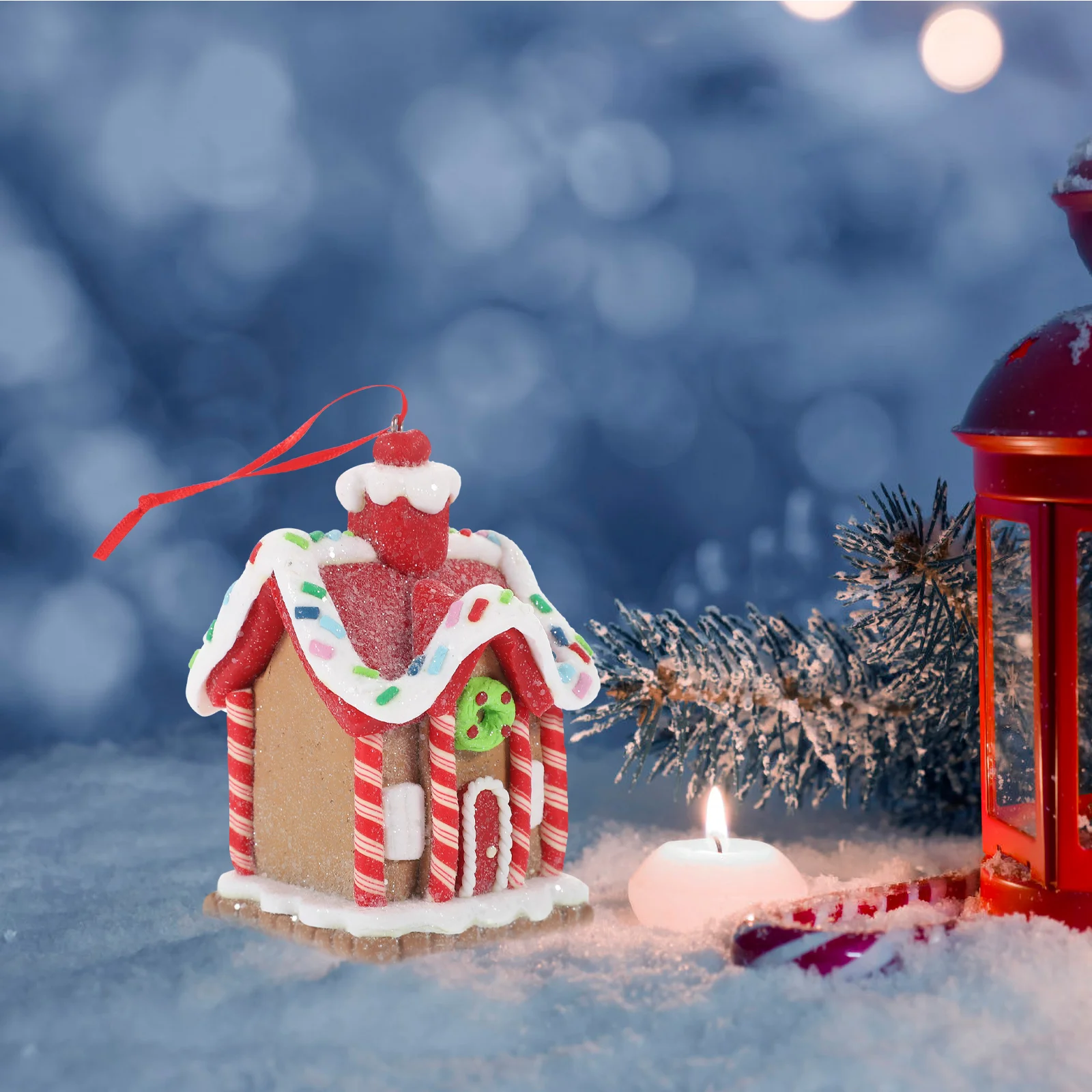 

Christmas Ornaments Soft Clay House Creative Desktop Gift (Type A) Xmas Small Decorations