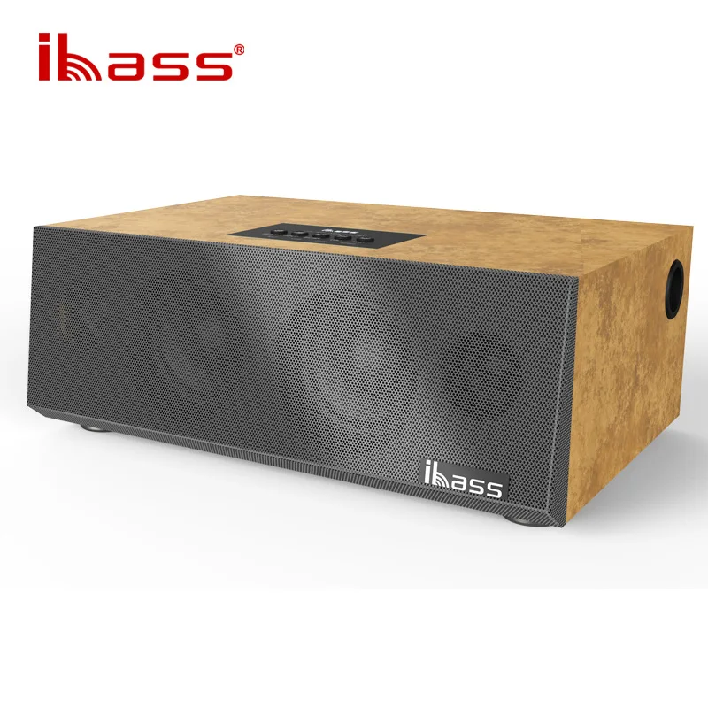 

IBSS 100W Wooden Bluetooth Speaker Computer Subwoofer Soundbar USB Coaxial AUX Output Home Theater Stereo TV Echo Wall Soundbox