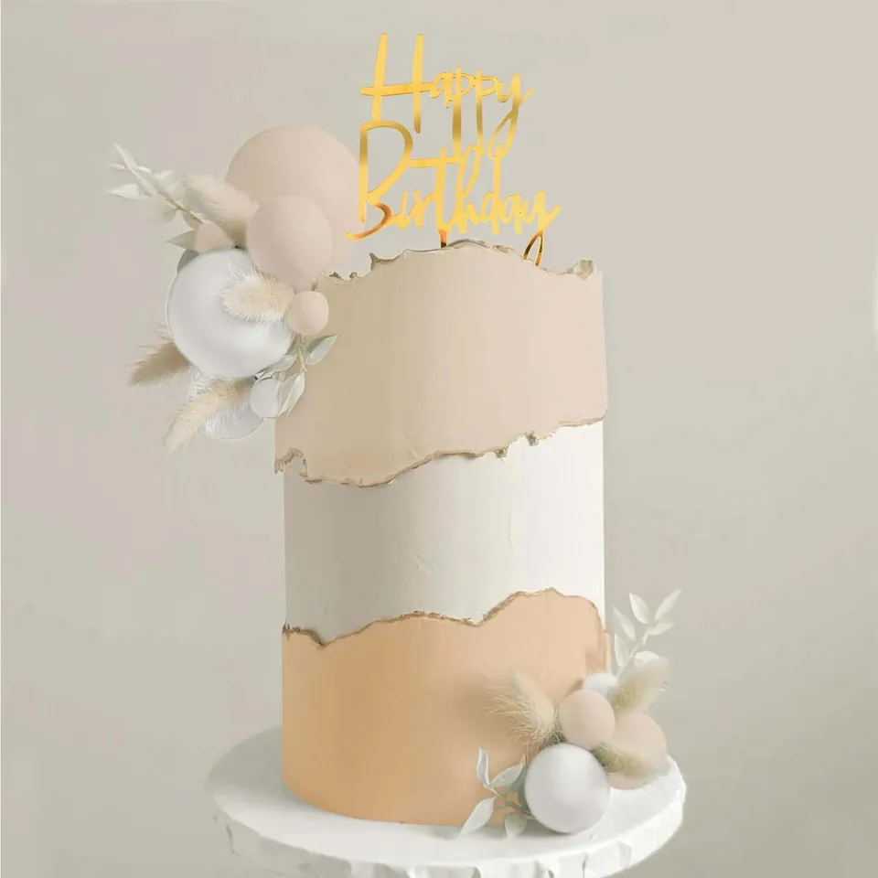 DIY Foam Ball Cake Topper Set - Pink & White Assorted Sizes For Birthday, Wedding, Baby Shower Cake Decorations - View #3