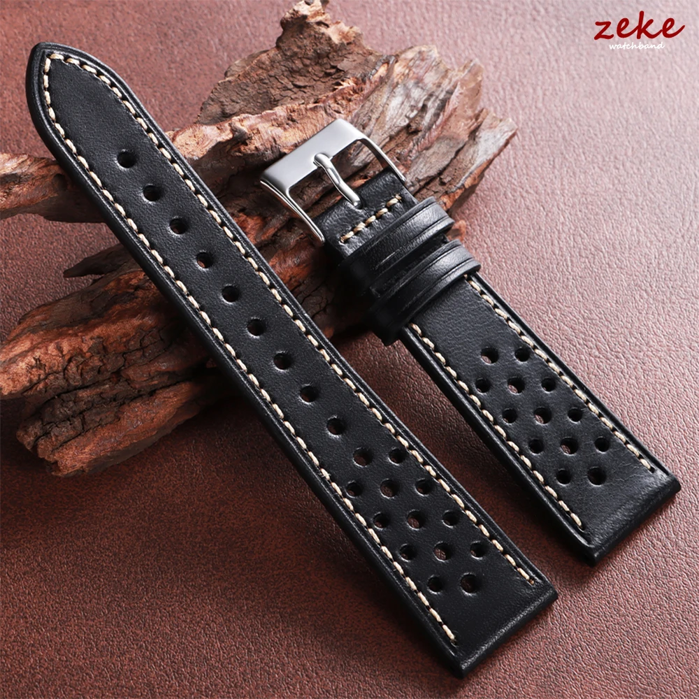 Luxurious Genuine Leather Unisex Watch Strap - Breathable Sport Bracelet Accessory