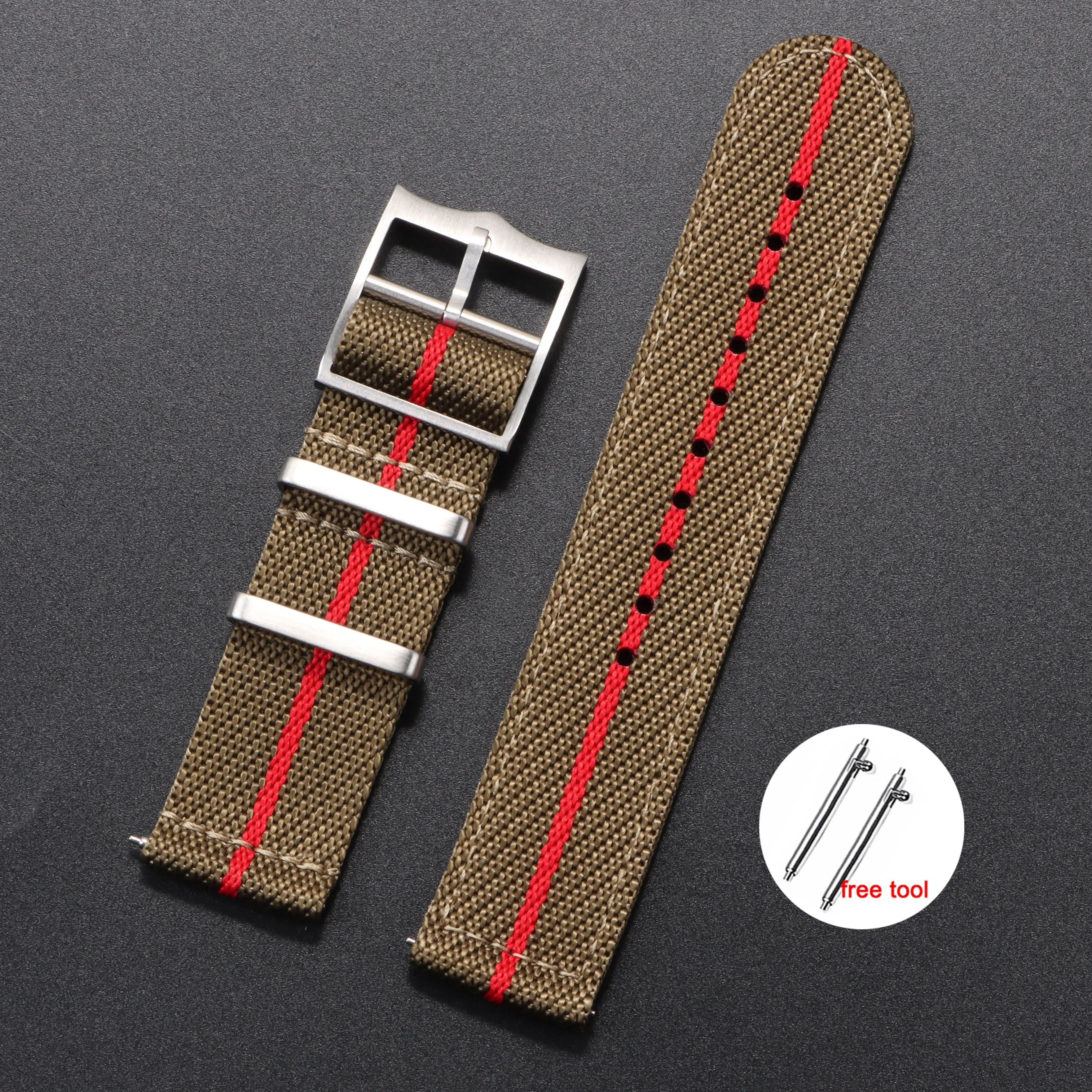 Nylon Canvas Quick Release Watch Strap - Versatile Military Sport Bracelet