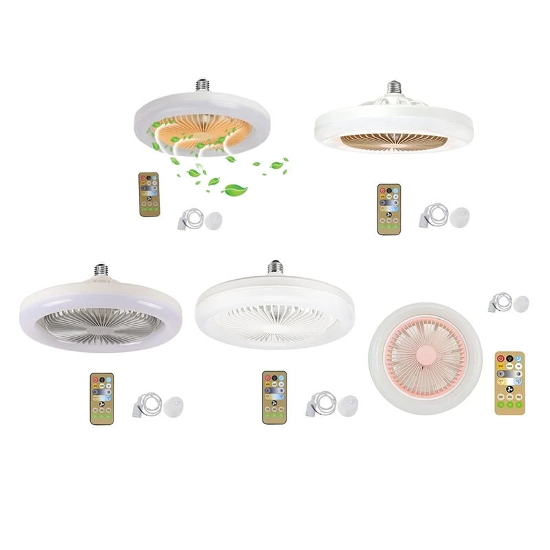 

30W Ceiling Fan With Lighting Lamp E27 Converter Base With Remote Control For Bedroom Living Home