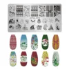 1pcs Snowflake Christmas Nail Stamping Plates Cartoon Christmas Tree Elk Winter Theme Template Mold Nail Art Stencil Tools 5