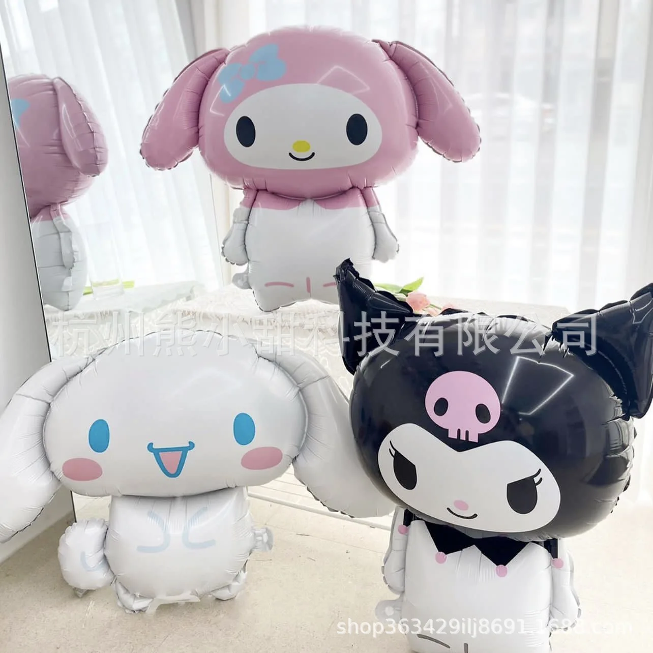 

Sanrios Воздушный Шар Аниме Kawaii Cinnamoroll Kuromi My Melody свадебное украшение металлик день рождения фотокомпозиция гелиевые шары