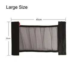 Auto Accessories Interior Organizer with Elastic Mesh and Storage Net Bag (Large)