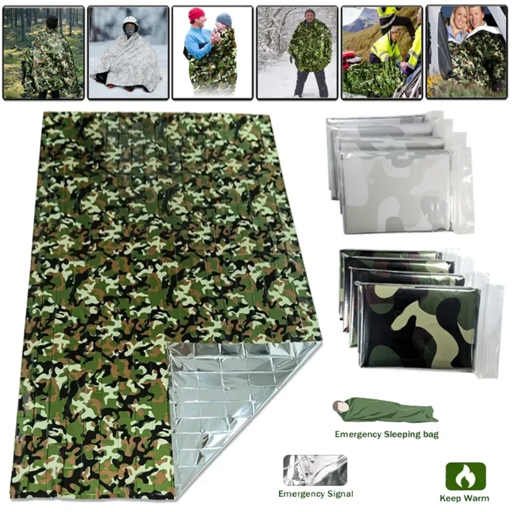Emergency Rescue Blanket 132x208cm Outdoor Survive First Aid