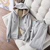 Autumn Winter Sweatshirt Sweatpants Two-piece Suit Women Fleece Thicken Sports Casual Sets Hoodies Coat Trousers 2-piece Sets 4