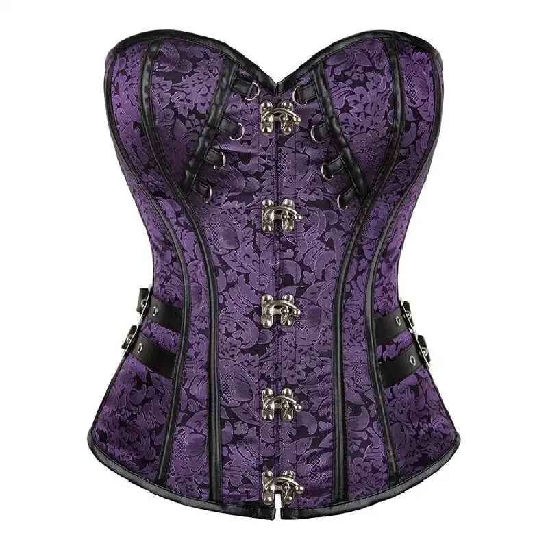 

Steampunk Corset Top Sexy Women's Plus Size Corsets and Bustiers Overbust Floral Gothic Brocade Corselet Vintage Style Fashion