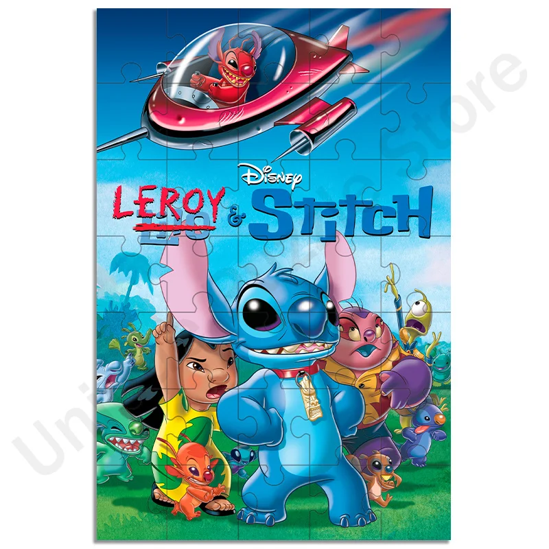 300 500 1000pcs Puzzles Disney Lilo And Stitch Cartoon Game Toys Happy  Smile Poster Jigsaw For Teens Like Desk Room Ornaments - Puzzles -  AliExpress