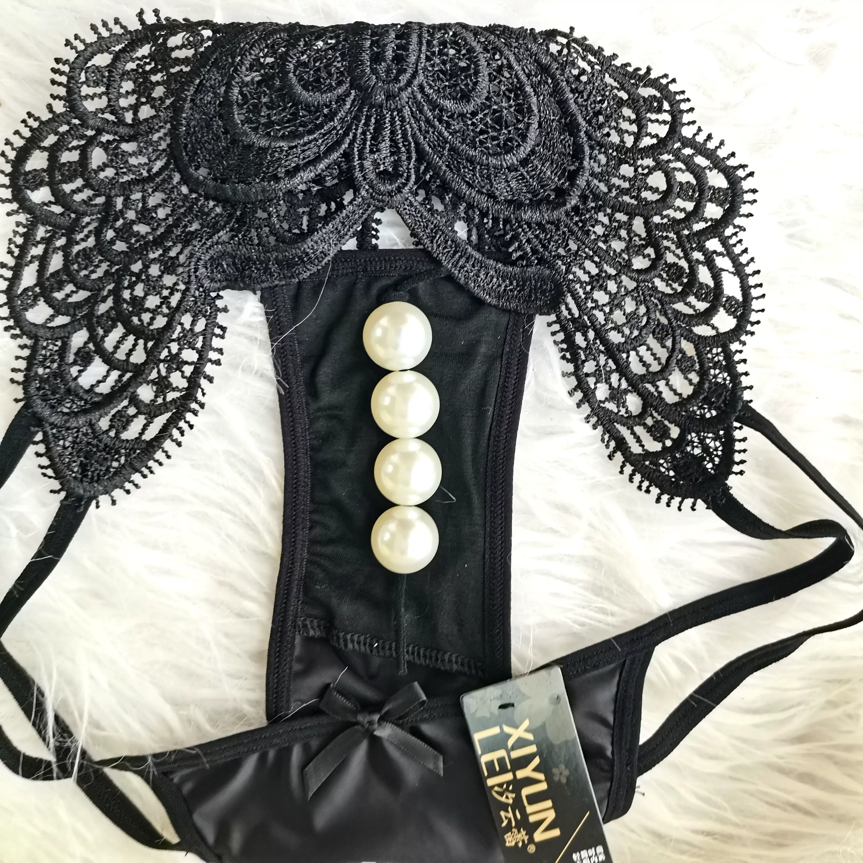 Imitation Pearl Panties Enlarged Massage Beads, Sexy Thong Tight Briefs Panties Women Sexy Hot  Crotchless Sexy Panties Women