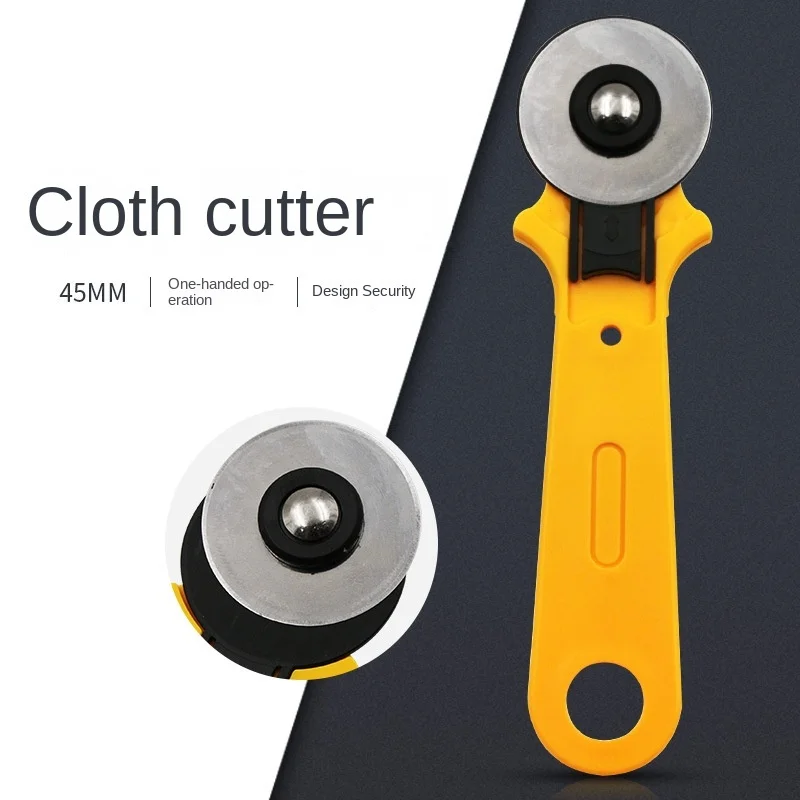 20pcs 45Mm Cutting Round Cutter Wheel Cutting Round Roller Knife Patchwork Hob Yellow
