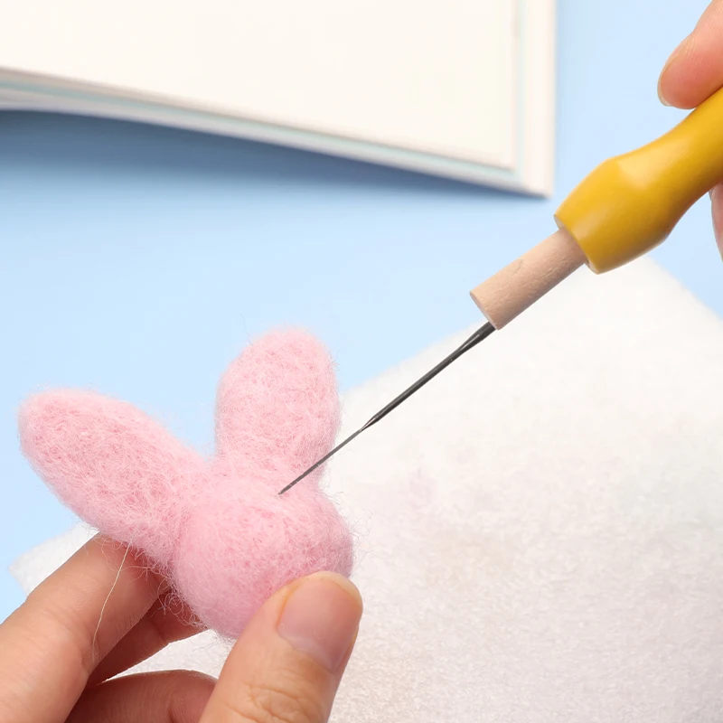 IMZAY Set di strumenti per infeltrimento ad ago con manico in legno colorato K di strumenti per infeltrimento di lana Ricamo artigianale fai- da-te Poke Felting Supplies