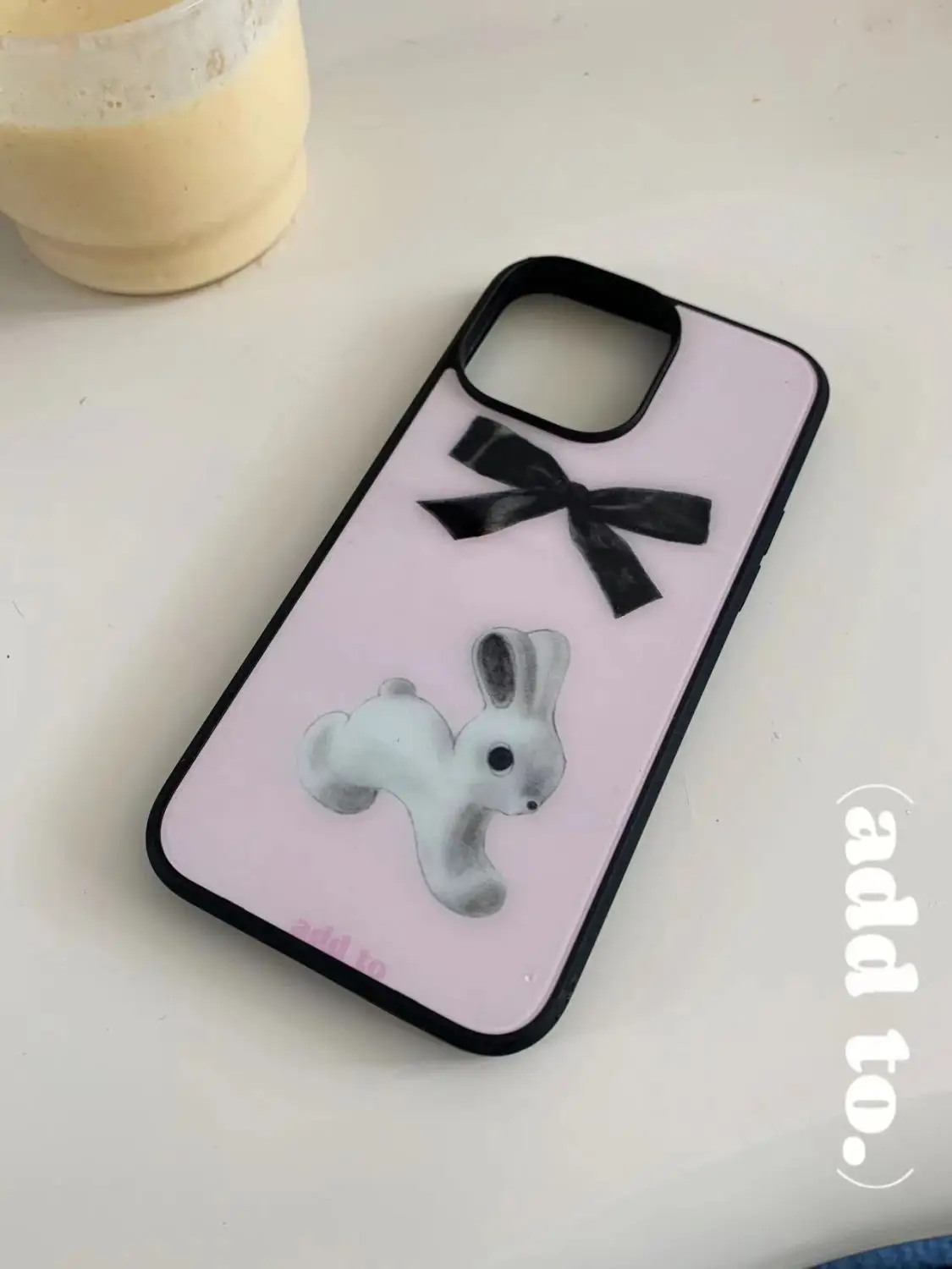 Capa de Telefone Rosa Coelho dos Desenhos Animados Bonito Arco Telefone Case Moda Kawaii Apto para Iphone 14 11 12 13 Pro Max xr xs Coreano - Image 6