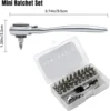 28/32 in 1 Mini Ratchet Wrench Set with Right Angle Offset 1/4" 72 Tooth Screwdriver Handle Magnetic Torx Bit for Tight Spaces 2