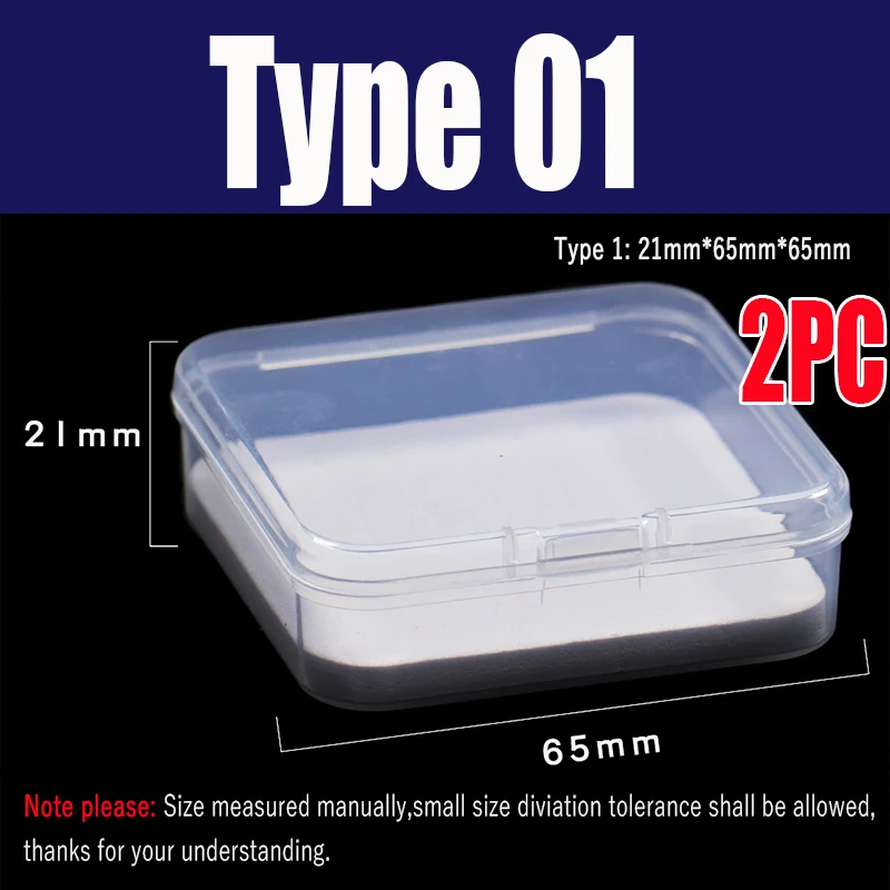 Wifreo Clear Transparent Fly Fishing Box Foam Design Insert Small Types Plastic  Mini Storage Fishing Tackle Box Case