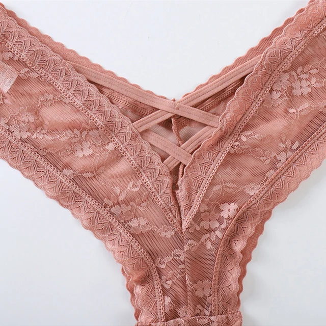 New Panties Women Lace Underwear Sexy Low Rise Briefs Hollow Out G String Underpant Solid Comfortable Female Temptation Lingerie 6