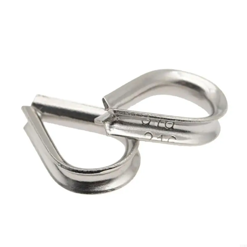 31BE 10Pcs Heavy Duty Thimble Cable Wire Rope Protective Sleeve Triangular Cable Clamps 304 Stainless Steel Thimble
