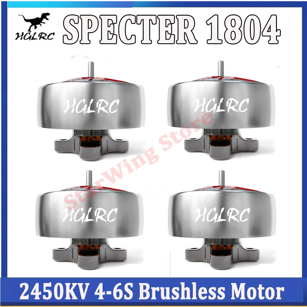 

HGLRC SPECTER 1804 2450KV 4-6S бесщеточный двигатель совместимый с 5-6 дюймовым пропеллером для FPV беспилотных летательных аппаратов DIY части