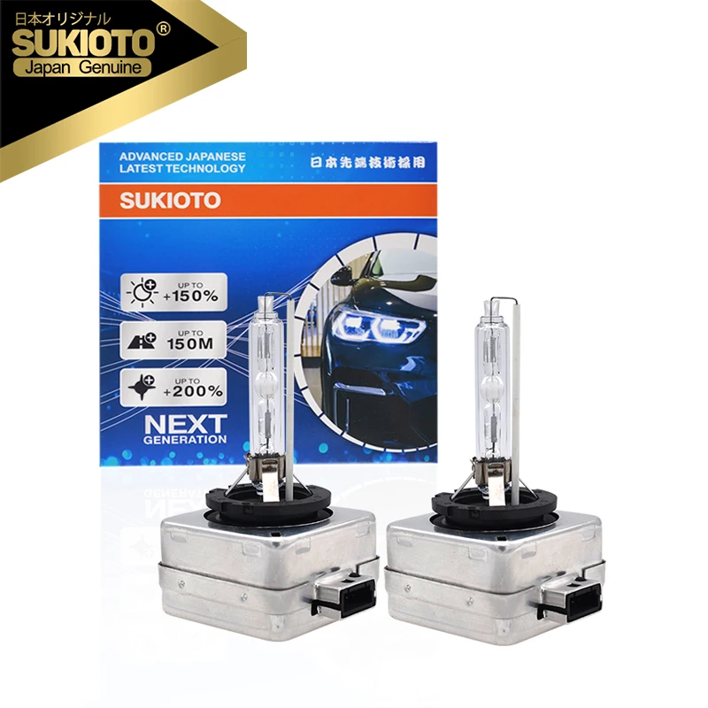 

GENUINE SUKIOTO JAPAN TECHNOLOGY MADE IN CHINA 2PCS D1S D2S D3S D4S 66140 66240 66340 66440 Xenon HID Lamp Bulbs Car Headlight