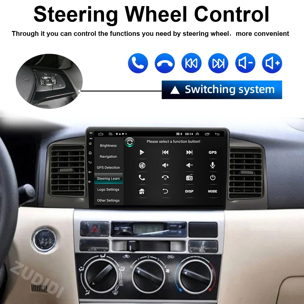Car Multimedia Player Car Radio Car Radio Player For Toyota Corolla E120 e 120 BYD F3 2001 2007-2011 DSP IPS 8G RAM Android 13.0 4G NET Car Radio Multimedia Video Player Carplay